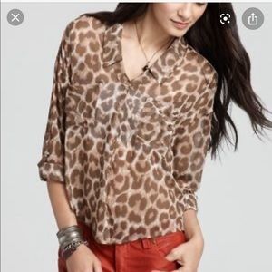 Free people sheer blouse size s/p